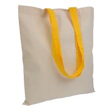 Памучни чанти с цветни, дълги дръжки
