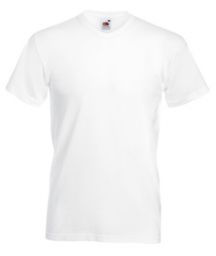 Men's T-Shirt Fruit of the Loom VALUEWEIGHT V-neck - white