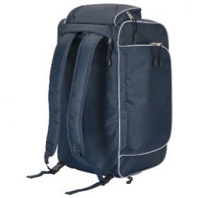 Polyester sports bag / backpack with adjustable shoulder strap, 2 compartments and 1 shoe pocket