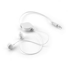 Бели прибиращи се слушалки