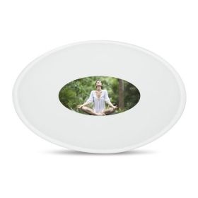 Foldable frisbee white color with print
