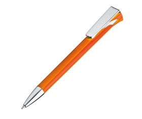 Ball pen with chromed clip