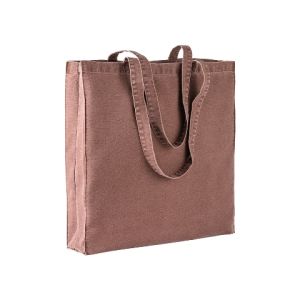 Stonewashed cotton shopping bag - 36276
