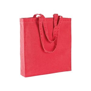 Stonewashed cotton shopping bag - 36276