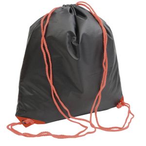 Nylon drawstring backpack black