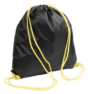 Nylon drawstring backpack black