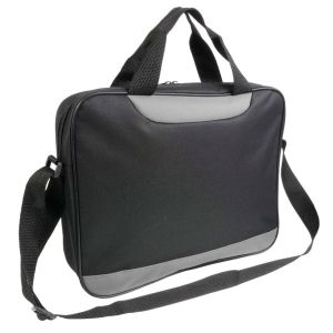 Polyester briefcase with shoulder strap, handle and zip closure 600D