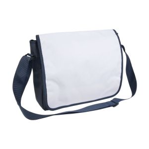 Bag with adjustable shoulder strap and white flap suitable for sublimation printing 