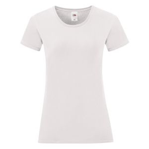 Дамска бяла тениска от четкан памук ICONIC 