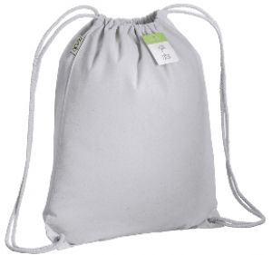 Organic cotton drawstring bag white color