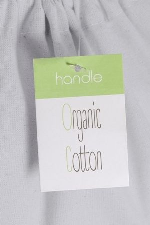 Organic cotton drawstring bag white color for sustainable living