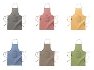 Long apron 100 % recycled cotton