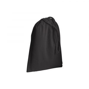 Торбичка от памук в черен цвят, с връзки - 15см на 20 см. за опаковане