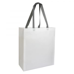 Laminated shopping bag with long handles