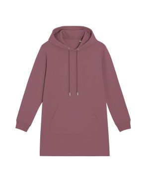 The women's hoodie dress  300 GSM 85% Cotton - Organic Ring Spun Combed,15% Polyester - Recycled, Fabric washed