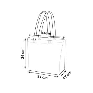 Shopping bag with double handles (long and short)