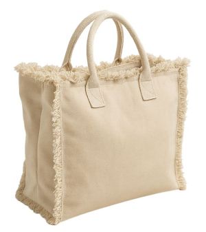 Cotton bag for the beach made of 450 g/m2 fabric a zip closure  and inner pocket
