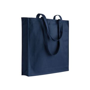 Shopper bag in 220 g/m2 recycled cotton. Equipped with long handles for comfortable hand and shoulder carrying. With gusset 8cm . GRS (Global Recycled Standard) certified