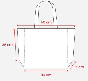 50 X 38 X 15 CM Големи цветни памучни торбички 135 г/м2 плътност на текстила