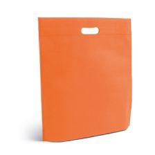 Orange non woven bag - cut handles