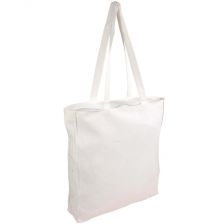 Памучна чанта с цип тежък текстил 250г/кв.м. Размер: 38 x 42 x 8 
