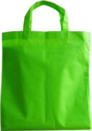 Светлозелена чанта за пазаруване от плат