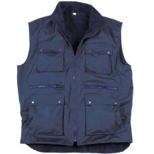 Padded polyester vest with fleece lining 