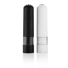 Electric pepper and salt mill set