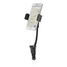 USB car charger with phone holder